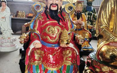 玻璃鋼彩繪寺廟供奉佛像財(cái)神雕塑