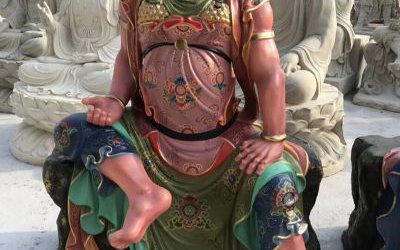 景區(qū)大型戶(hù)外景觀玻璃鋼彩繪哼哈二將雕塑