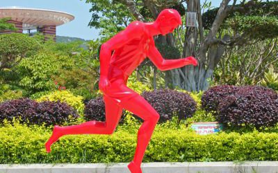 公園廣場跑步運(yùn)動(dòng)玻璃鋼抽象人物雕塑