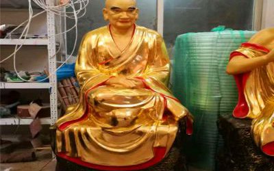 景區(qū)玻璃鋼彩繪大型十八羅漢雕塑