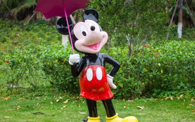 公園景區(qū)玻璃鋼彩繪米老鼠米奇雕塑