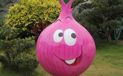 公園農(nóng)場玻璃鋼卡通搞怪洋蔥雕塑