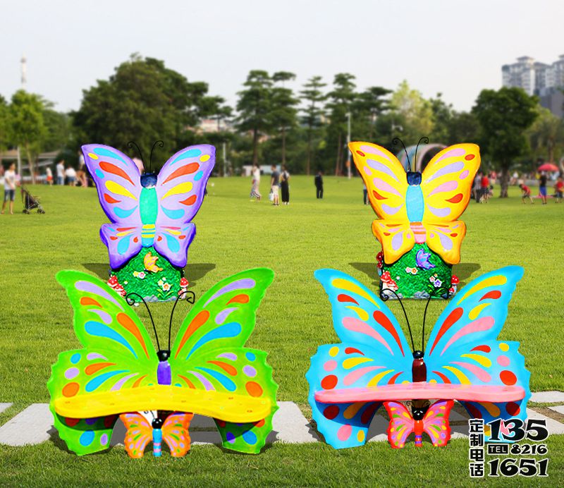 玻璃鋼彩繪創(chuàng)意戶(hù)外園林蝴蝶雕塑