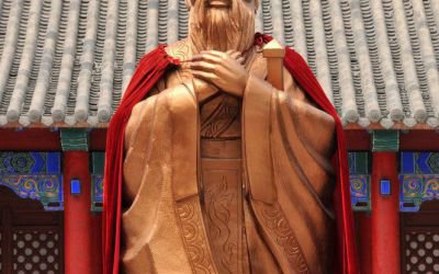 景區(qū)廣場x校園擺放儒家學(xué)派創(chuàng)始人孔子玻璃鋼仿銅雕塑